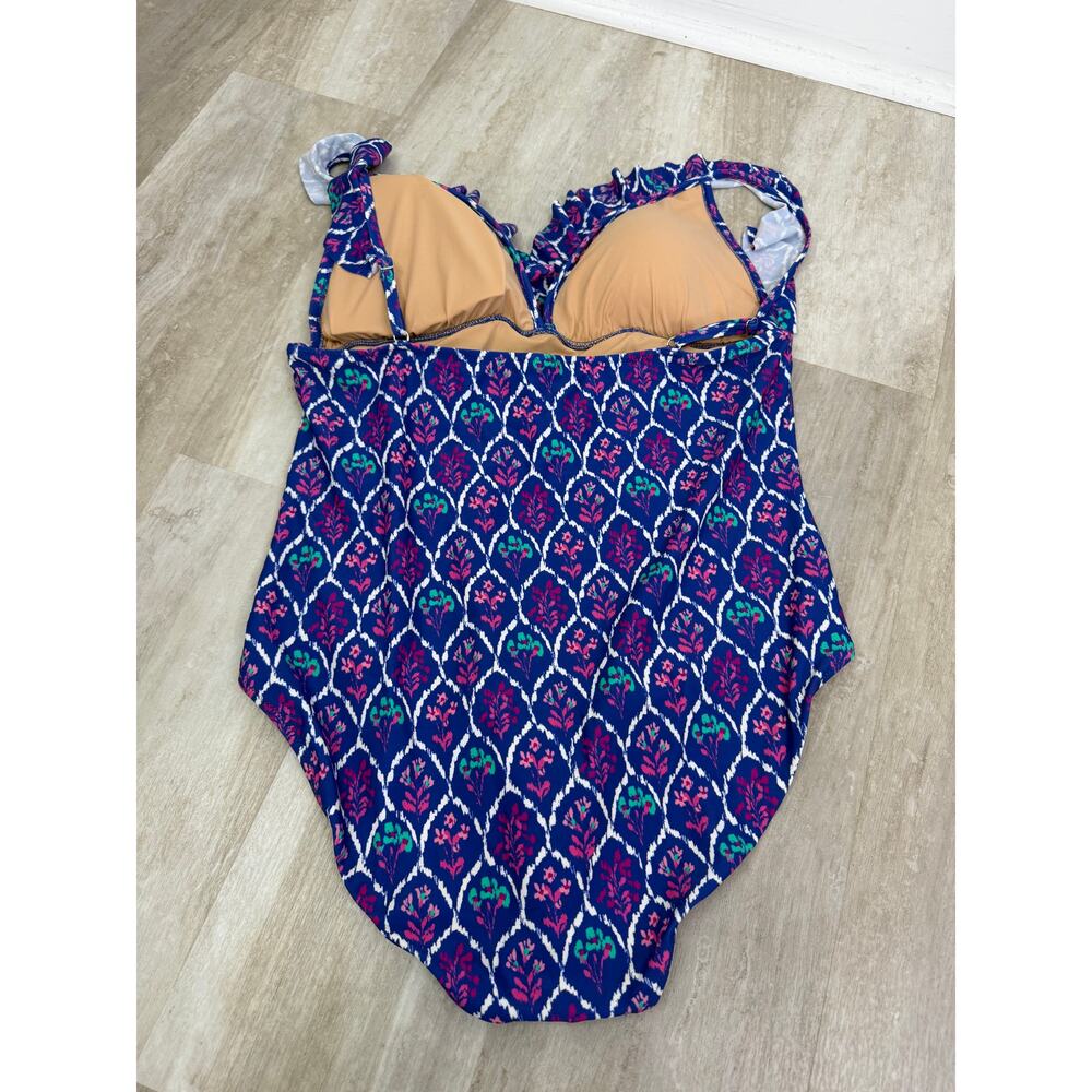 J.Crew Factory One Piece Ruffle Floral Swimsuit Size XL - Picture 5 of 5
